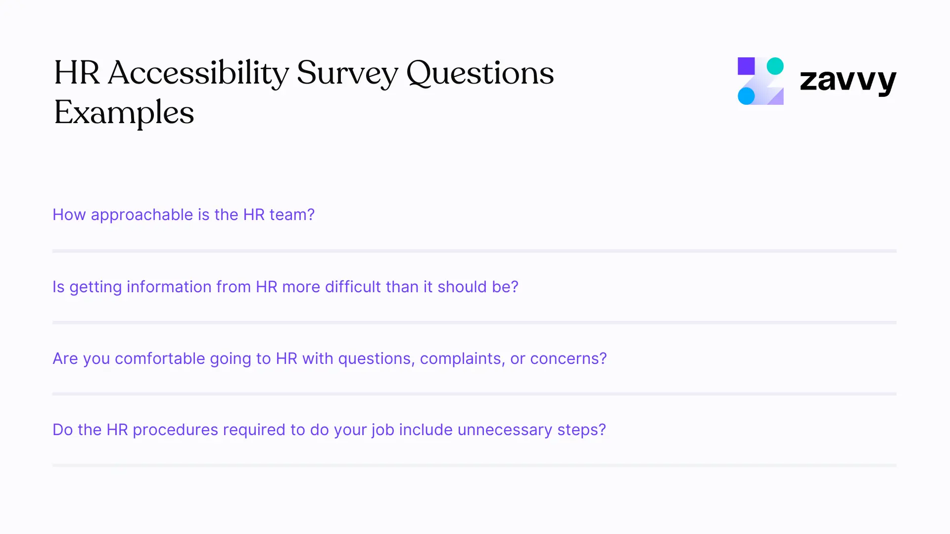 40+ HR Effectiveness Survey Questions to Collect Valuable Feedback Zavvy